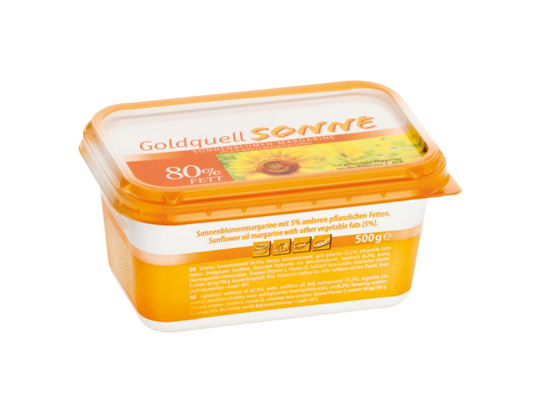 Goldquell Sonnenblumenmargarine 80 % 500 g